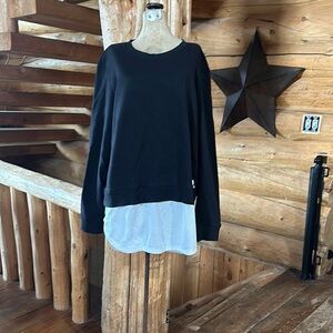 Chic Black Layered Sweatshirt